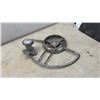 Image 2 : Vintage Automotive Lot: Steering Wheel Knob, Emblems, Keys, Ashtray and Weston Ammeter