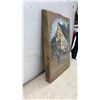 Image 2 : Vintage Primitive Painting of General Store with Coca-Cola Signage on Wood, 20” x 15 1/2” x 2”