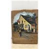 Image 6 : Vintage Primitive Painting of General Store with Coca-Cola Signage on Wood, 20” x 15 1/2” x 2”