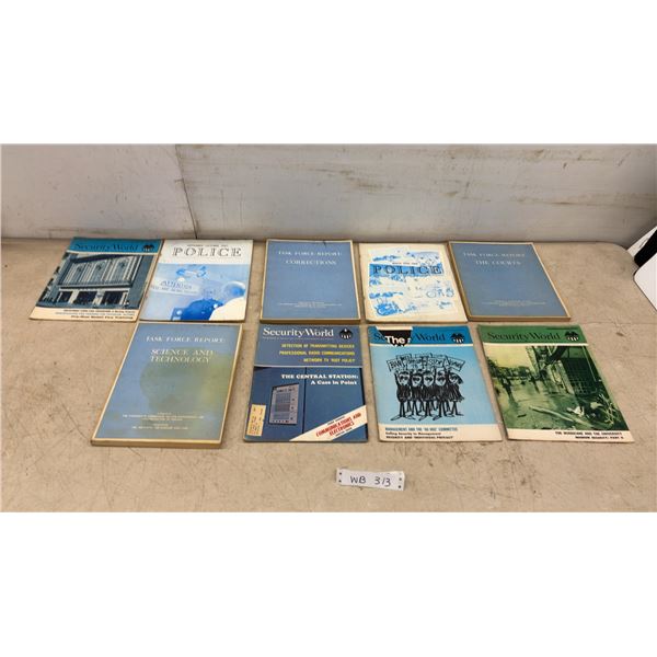 Nine Vintage Police Magazines