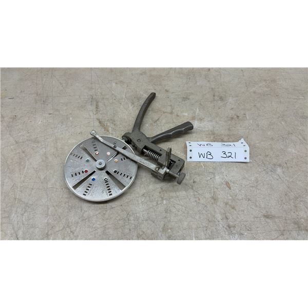 Vintage Curtis Industries Model 14 Handheld Key Code Cutter with Numbered Indicator Discs