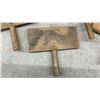Image 4 : 4 Antique Hand Carding Paddles for Wool Drum Carder by L.S. Watson and Co, Leicester
