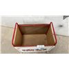 Image 2 : Vintage 1970s Child's Mobile Toy Storage Cart with Red Metal Frame and Whimsical Graphics