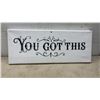 Image 1 : 6 Decorative Canvas Signs, So Close, Don't Give Up and More, 8 × 20” and Framed 21 × 25”