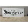 Image 4 : 6 Decorative Canvas Signs, So Close, Don't Give Up and More, 8 × 20” and Framed 21 × 25”
