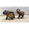 Image 2 : Four Carved Wooden Elephant Figures, Tallest 12”
