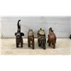 Image 6 : Four Carved Wooden Elephant Figures, Tallest 12”