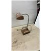 Image 2 : Vintage Amilite Brown Gooseneck Fluorescent Desk Lamp and Reflective Warning Triangle