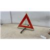 Image 6 : Vintage Amilite Brown Gooseneck Fluorescent Desk Lamp and Reflective Warning Triangle