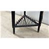 Image 2 : Vintage Black-Painted Bentwood Three-Legged Plant Stand With Round Top and Triangular Shelf, 26 ×