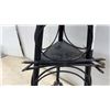 Image 3 : Vintage Black-Painted Bentwood Three-Legged Plant Stand With Round Top and Triangular Shelf, 26 ×