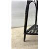 Image 4 : Vintage Black-Painted Bentwood Three-Legged Plant Stand With Round Top and Triangular Shelf, 26 ×