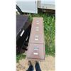 Image 4 : Two Filing Cabinets: Black 2-Drawer Lateral File and Tan 4-Drawer Vertical File
