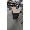 Image 2 : Black Dresser / Cupboard with Wood Top and 9 Drawers, Silver Handles