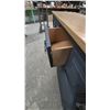 Image 6 : Black Dresser / Cupboard with Wood Top and 9 Drawers, Silver Handles