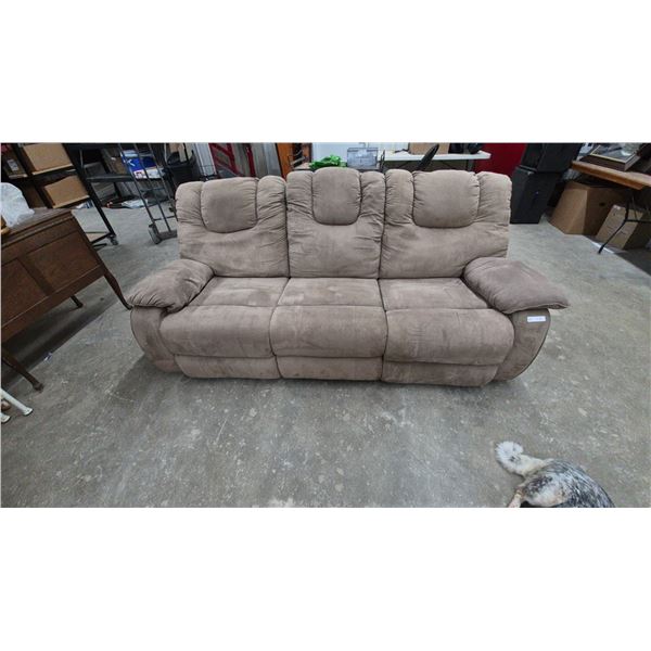 Microsuede Reclining Sofa