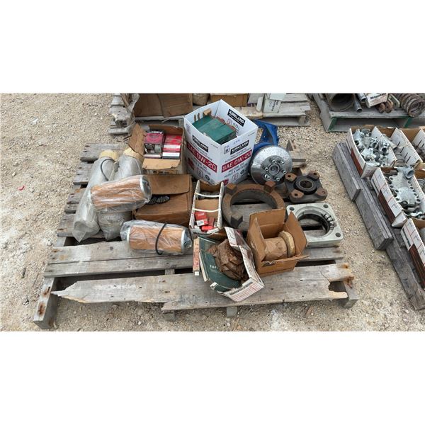Pallet Lot of Air Filters and Hammer Clamps
