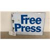 Image 1 : “Free Press” Metal Sign, 15”×11”