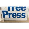 Image 3 : “Free Press” Metal Sign, 15”×11”