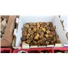 Image 4 : Large Lot of Wooden Toy Parts: Wheels, Axles, and Blocks