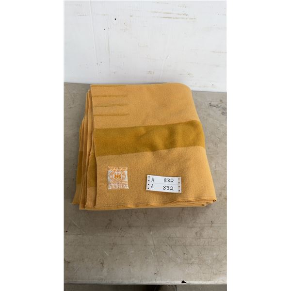 Hudson's Bay Point Blanket, 100% Wool, Made in England, and Tag