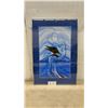 Image 1 : Indigenous Print by Theo Mead, Blue Moonlit Scene, Signed and Dated 1990, 32 × 22”
