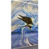 Image 3 : Indigenous Print by Theo Mead, Blue Moonlit Scene, Signed and Dated 1990, 32 × 22”