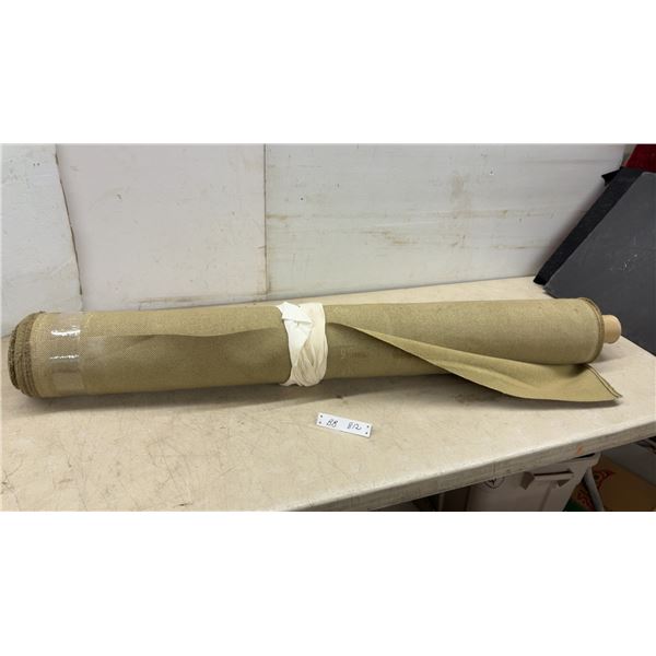 Roll of Tan Textured Upholstery Fabric, Approximately 10 Meters, 47” Wide
