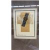 Image 5 : Four Framed Mixed-Media Collage Artworks with Coin Accents, Signed Nina B. 17 × 15”
