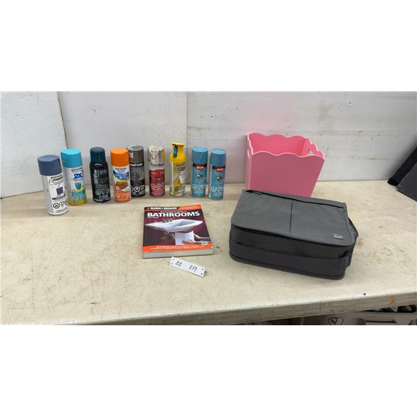 Black and Decker Complete Guide to Bathrooms Book and Spray Paint Cans