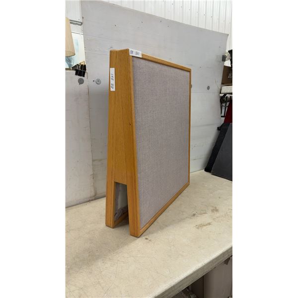 Freestanding Double Sided Fabric-Covered Bulletin Board with Wooden A-Frame Stand,32 × 28 1/2”