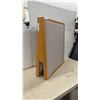 Image 1 : Freestanding Double Sided Fabric-Covered Bulletin Board with Wooden A-Frame Stand,32 × 28 1/2”