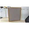 Image 2 : Freestanding Double Sided Fabric-Covered Bulletin Board with Wooden A-Frame Stand,32 × 28 1/2”