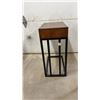 Image 3 : C-Shaped End Table with Drawer and Oval Butler's Tray Side Table with Brass Hinges