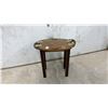 Image 5 : C-Shaped End Table with Drawer and Oval Butler's Tray Side Table with Brass Hinges