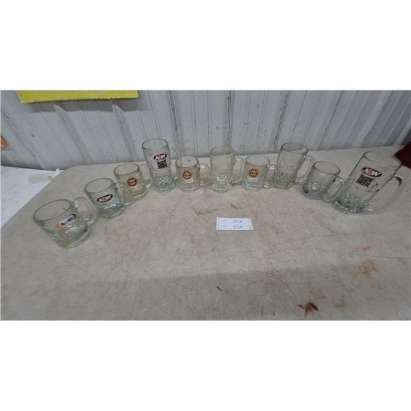 A&W Root Beer Mugs and Steins, 10 Pieces