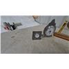 Image 4 : Assorted Desk Clocks: 2” Seagull" Metal Train and Bear Clocks, 2 Brass and Glass Clocks