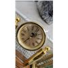 Image 7 : Assorted Desk Clocks: 2” Seagull" Metal Train and Bear Clocks, 2 Brass and Glass Clocks