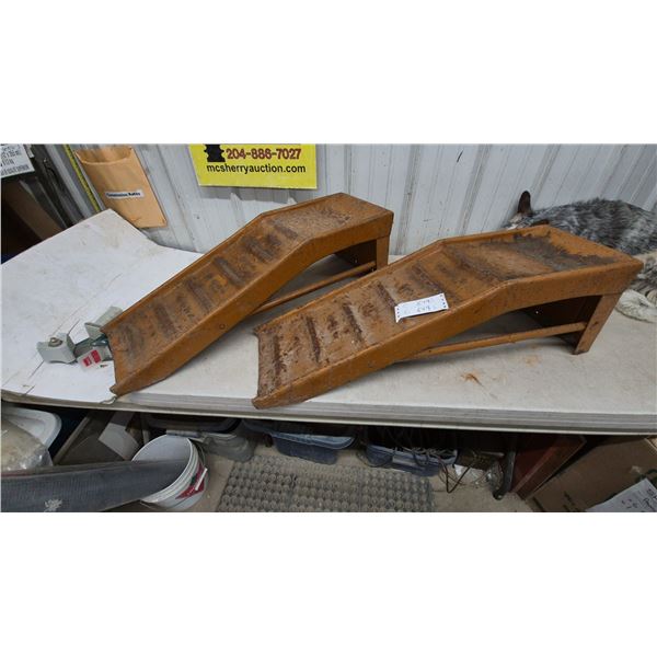 Pair of Metal Car Ramps