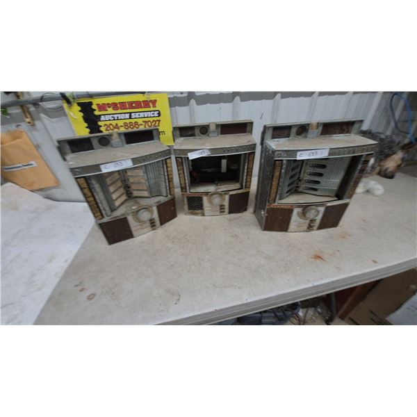 Three Rock-Ola Stereo Jukebox Wall Boxes, As-Is