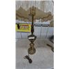 Image 2 : Pair of Stiffel Brass Table Lamps with Fringed Shades