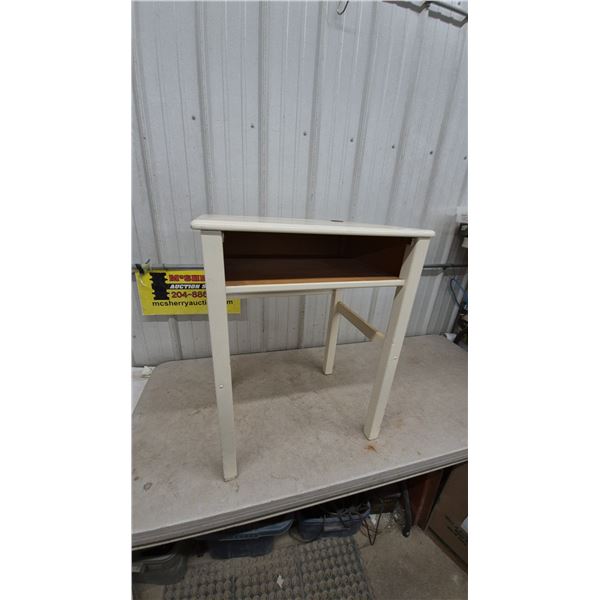 Vintage School Desk with Open Storage and Pencil Groove. 30”×24”×18”