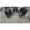 Image 1 : Set of 6 Black Woven Patio Chairs