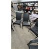 Image 4 : Set of 6 Black Woven Patio Chairs