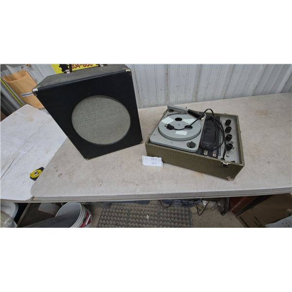 Bogen Model VP-17 Portable Record Player and Speaker Cabinet