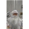 Image 2 : White and Silver Santa Claus Figure with Gifts and Bag. 36” tall