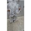 Image 4 : White and Silver Santa Claus Figure with Gifts and Bag. 36” tall