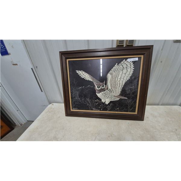 Richard Reid Mason "The Great Horned Owl" Framed Print 29”×35”