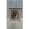 Image 1 : Framed Pastel Painting of a German Shepherd, Signed “Dot Dalzell 1978,” 20”×24”