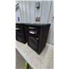 Image 4 : Pair of Black Carpeted PA Speakers with 8” Woofers and Horn Tweeters